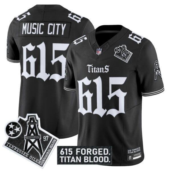 Men's Tennessee Titans 'Titan Gothic Shadows Drop' Vapor Limited Jersey - All Stitched - Image 2
