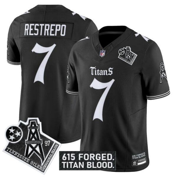 Men's Tennessee Titans 'Titan Gothic Shadows Drop' Vapor Limited Jersey - All Stitched - Image 3
