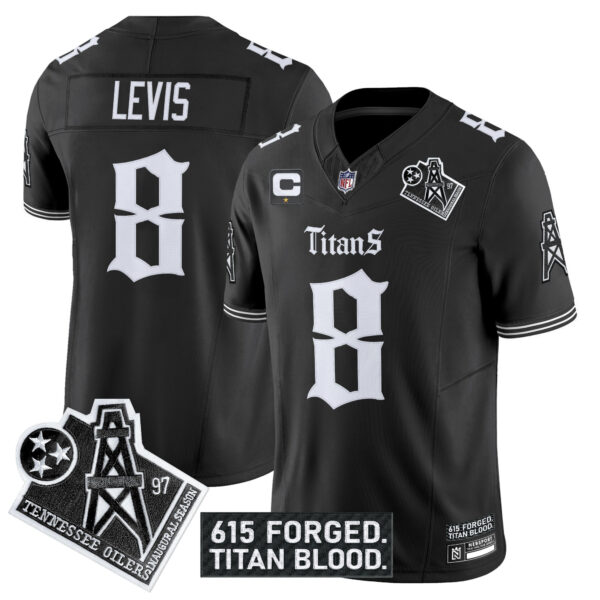 Men's Tennessee Titans 'Titan Gothic Shadows Drop' Vapor Limited Jersey - All Stitched - Image 4