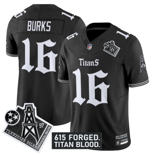 Men's Tennessee Titans 'Titan Gothic Shadows Drop' Vapor Limited Jersey - All Stitched - Image 7