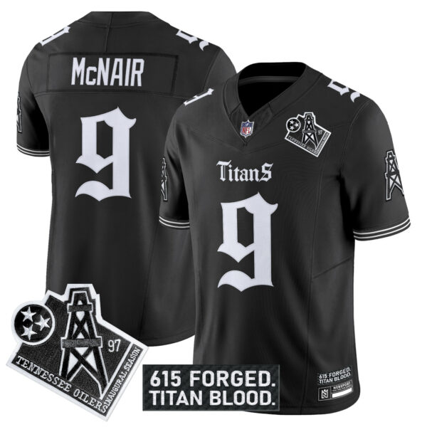 Men's Tennessee Titans 'Titan Gothic Shadows Drop' Vapor Limited Jersey - All Stitched - Image 9