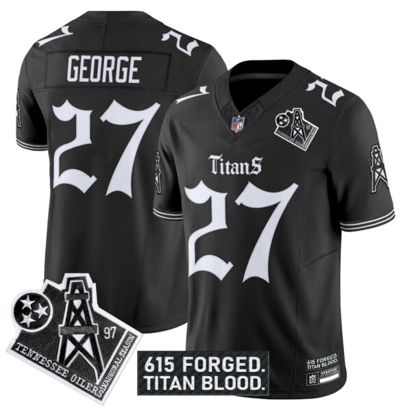 Men's Tennessee Titans 'Titan Gothic Shadows Drop' Vapor Limited Jersey - All Stitched - Image 10