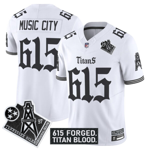 Men's Tennessee Titans 'Titan Gothic Shadows Drop' Vapor Limited Jersey - All Stitched - Image 12