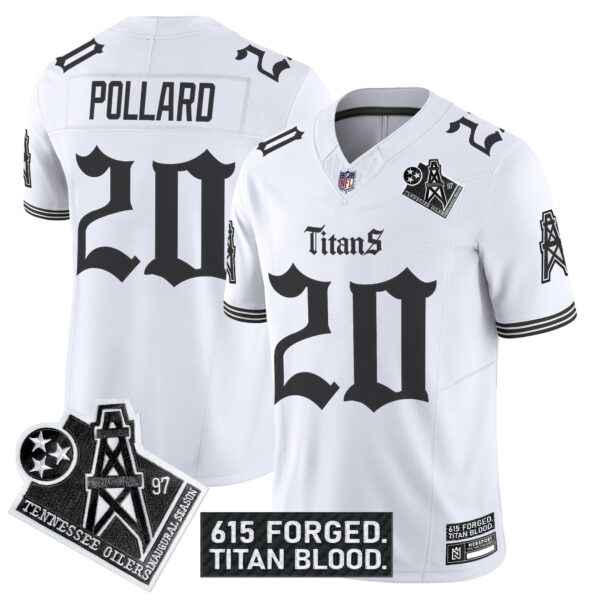 Men's Tennessee Titans 'Titan Gothic Shadows Drop' Vapor Limited Jersey - All Stitched - Image 15