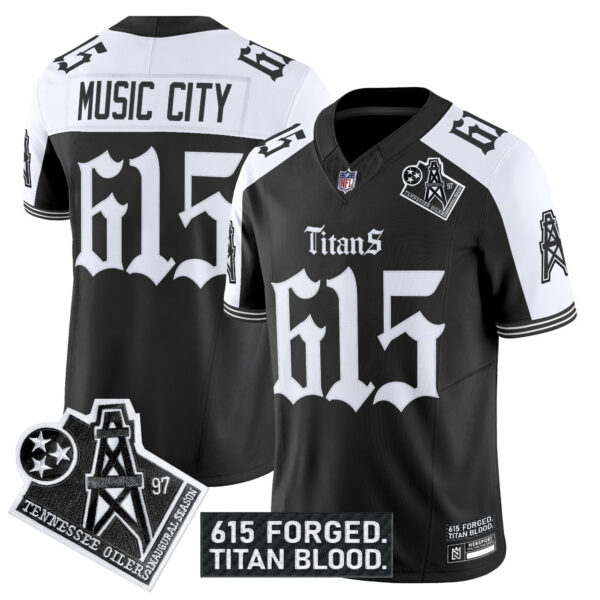 Men's Tennessee Titans 'Titan Gothic Shadows Drop' Vapor Limited Jersey - All Stitched - Image 22