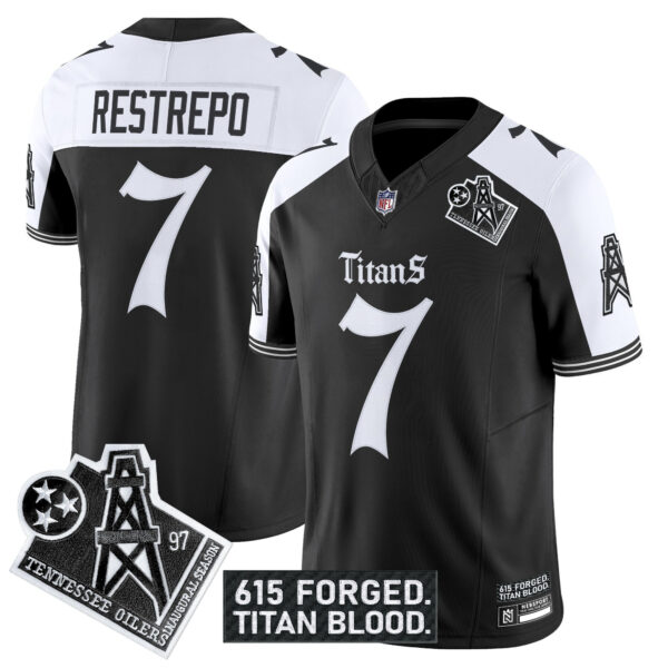 Men's Tennessee Titans 'Titan Gothic Shadows Drop' Vapor Limited Jersey - All Stitched - Image 23