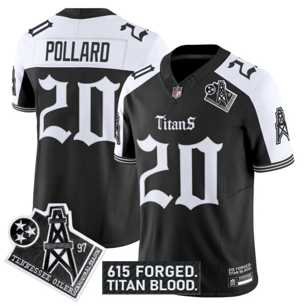 Men's Tennessee Titans 'Titan Gothic Shadows Drop' Vapor Limited Jersey - All Stitched - Image 25
