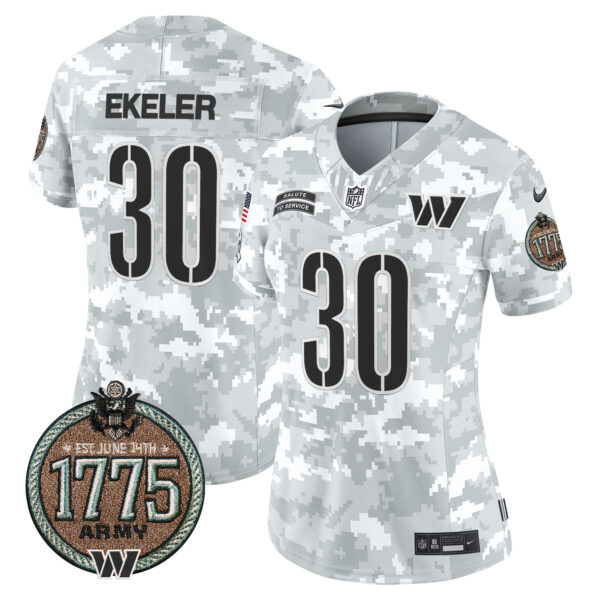 Women's Washington Commanders 2024 Salute to Service Establishment Year Patch Vapor Limited Jersey - All Stitched - Image 12