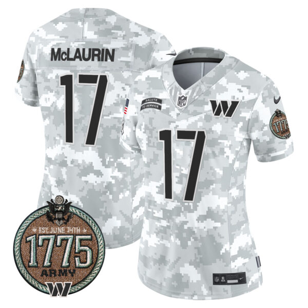 Women's Washington Commanders 2024 Salute to Service Establishment Year Patch Vapor Limited Jersey - All Stitched - Image 14