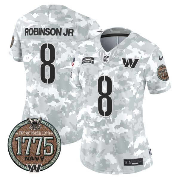 Women's Washington Commanders 2024 Salute to Service Establishment Year Patch Vapor Limited Jersey - All Stitched - Image 20