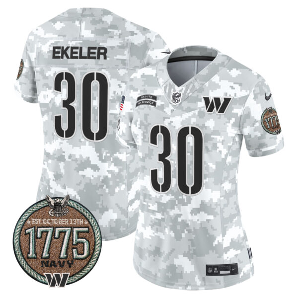 Women's Washington Commanders 2024 Salute to Service Establishment Year Patch Vapor Limited Jersey - All Stitched - Image 21