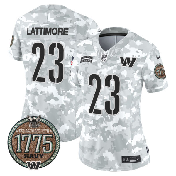 Women's Washington Commanders 2024 Salute to Service Establishment Year Patch Vapor Limited Jersey - All Stitched - Image 26