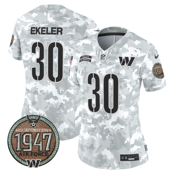 Women's Washington Commanders 2024 Salute to Service Establishment Year Patch Vapor Limited Jersey - All Stitched - Image 30