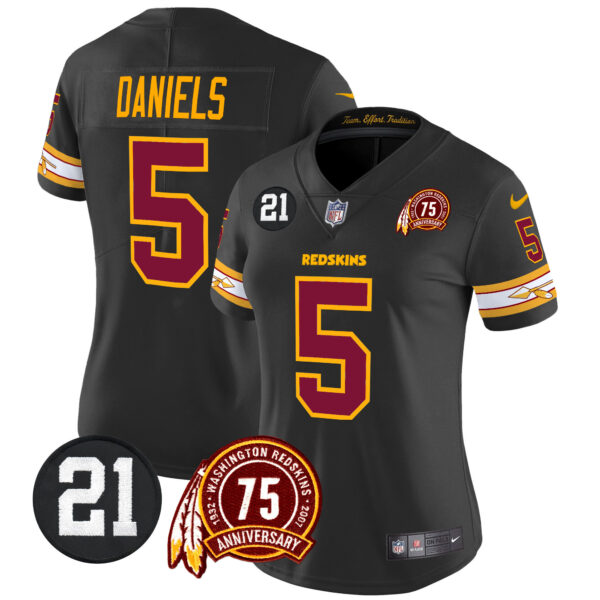 Women's Washington Redskins 75th & Sean Taylor Patch Vapor Limited Jersey V2 - All Stitched - Image 17