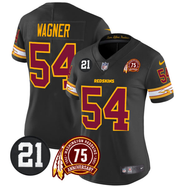 Women's Washington Redskins 75th & Sean Taylor Patch Vapor Limited Jersey V2 - All Stitched - Image 20