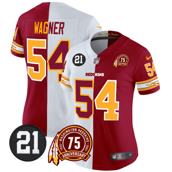 Women's Washington Redskins 75th & Sean Taylor Patch Vapor Limited Jersey V2 - All Stitched - Image 28
