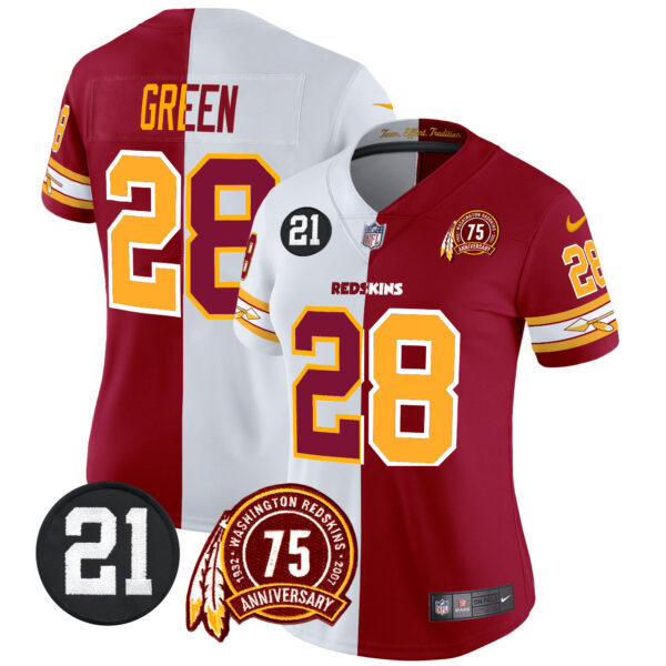 Women's Washington Redskins 75th & Sean Taylor Patch Vapor Limited Jersey V2 - All Stitched - Image 31