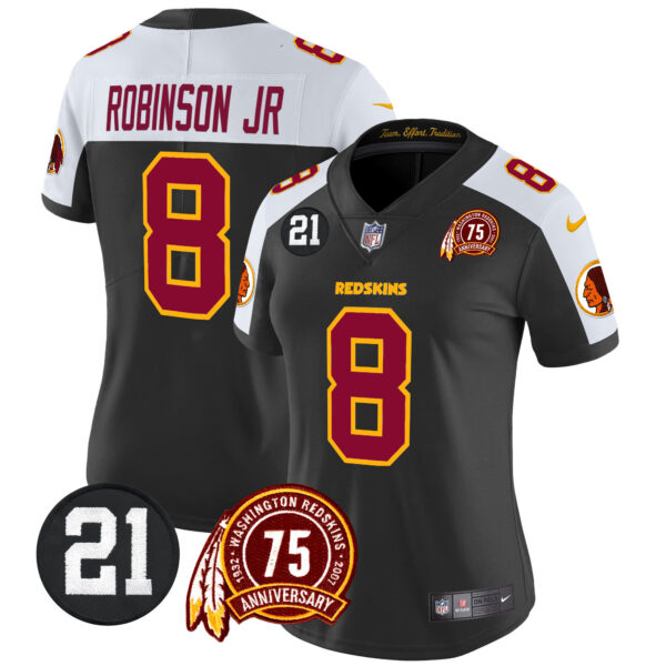Women's Washington Redskins 75th & Sean Taylor Patch Vapor Limited Jersey V2 - All Stitched - Image 34