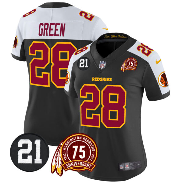 Women's Washington Redskins 75th & Sean Taylor Patch Vapor Limited Jersey V2 - All Stitched - Image 39