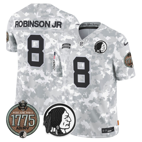 Men's Washington Redskins 2024 Salute to Service Establishment Year Patch Vapor Limited Jersey - All Stitched - Image 11
