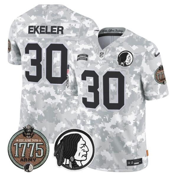 Men's Washington Redskins 2024 Salute to Service Establishment Year Patch Vapor Limited Jersey - All Stitched - Image 12