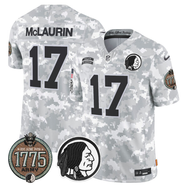 Men's Washington Redskins 2024 Salute to Service Establishment Year Patch Vapor Limited Jersey - All Stitched - Image 14