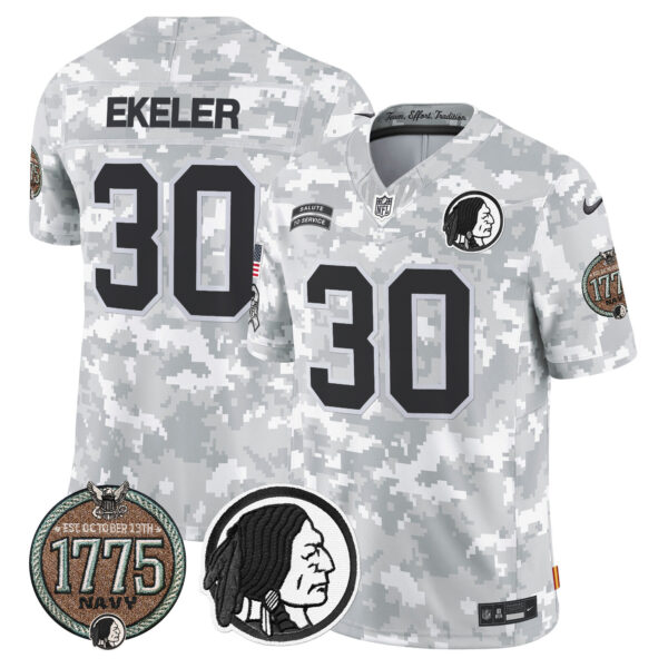 Men's Washington Redskins 2024 Salute to Service Establishment Year Patch Vapor Limited Jersey - All Stitched - Image 21