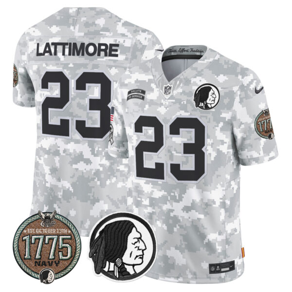 Men's Washington Redskins 2024 Salute to Service Establishment Year Patch Vapor Limited Jersey - All Stitched - Image 26