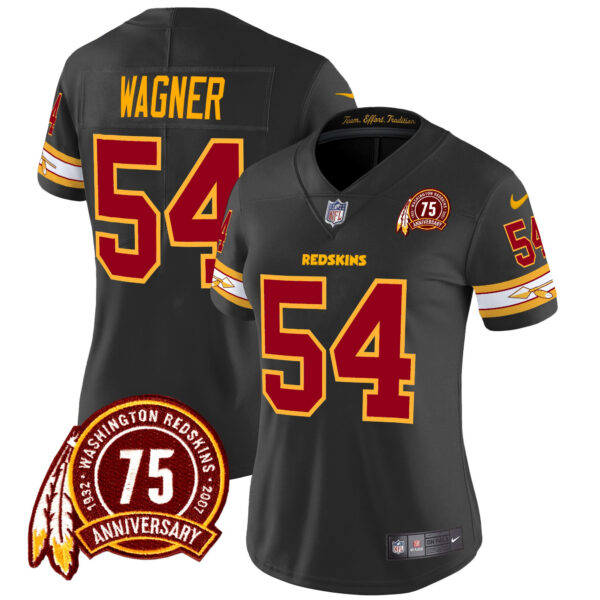 Women's Washington Redskins 75th Patch Vapor Limited Jersey - All Stitched - Image 4