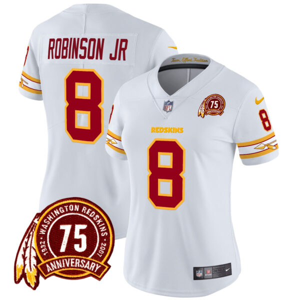 Women's Washington Redskins 75th Patch Vapor Limited Jersey - All Stitched - Image 18
