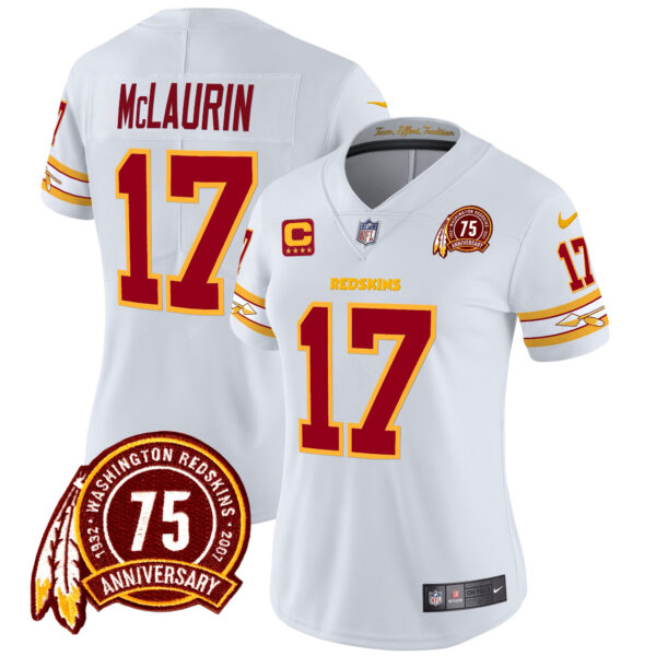 Women's Washington Redskins 75th Patch Vapor Limited Jersey - All Stitched - Image 21