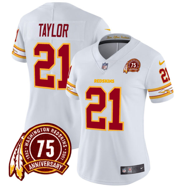 Women's Washington Redskins 75th Patch Vapor Limited Jersey - All Stitched - Image 22