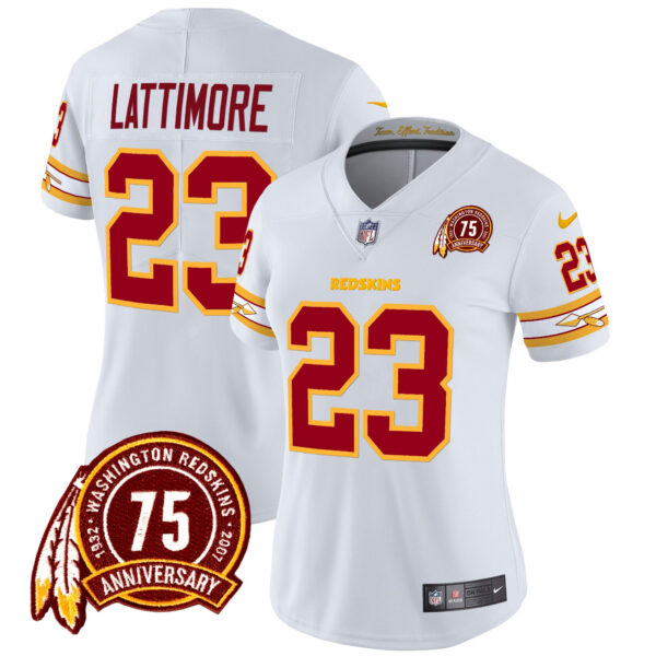 Women's Washington Redskins 75th Patch Vapor Limited Jersey - All Stitched - Image 24