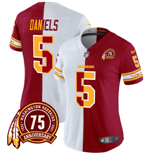 Women's Washington Redskins 75th Patch Vapor Limited Jersey - All Stitched - Image 25
