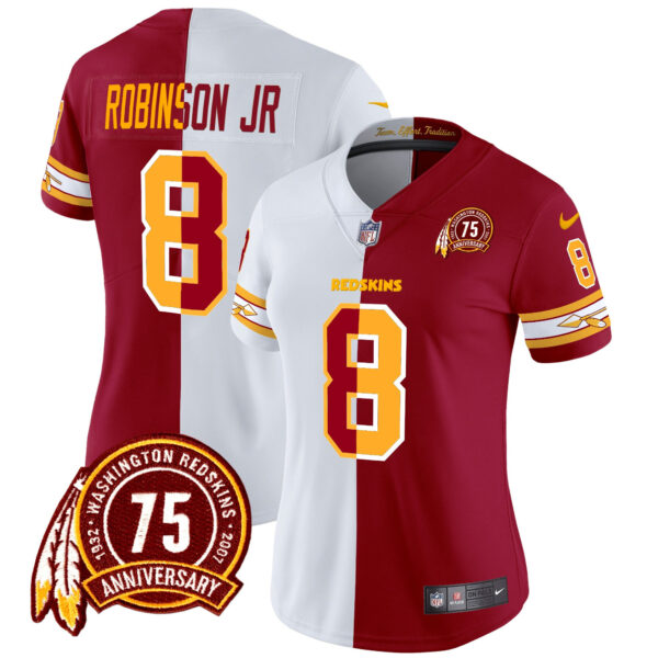 Women's Washington Redskins 75th Patch Vapor Limited Jersey - All Stitched - Image 26