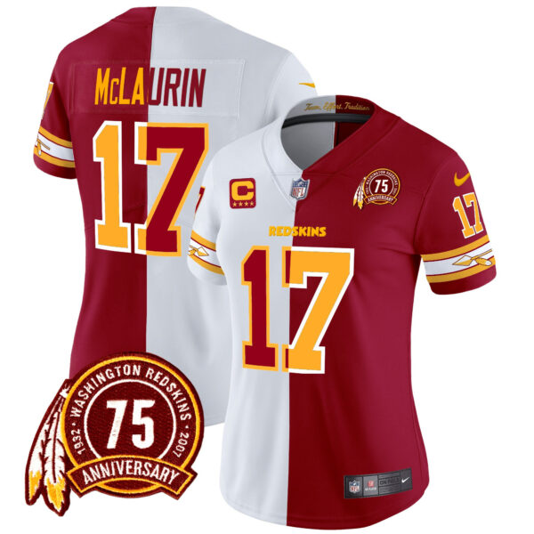 Women's Washington Redskins 75th Patch Vapor Limited Jersey - All Stitched - Image 29