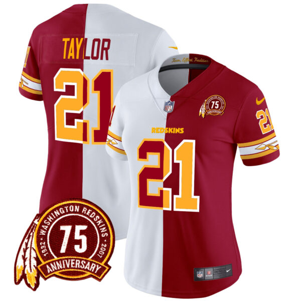 Women's Washington Redskins 75th Patch Vapor Limited Jersey - All Stitched - Image 30