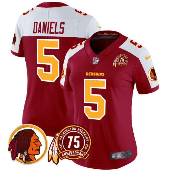 Women's Washington Redskins 75th Patch Vapor Limited Jersey - All Stitched - Image 33
