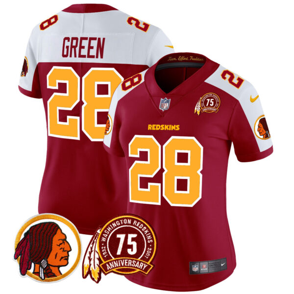 Women's Washington Redskins 75th Patch Vapor Limited Jersey - All Stitched - Image 39
