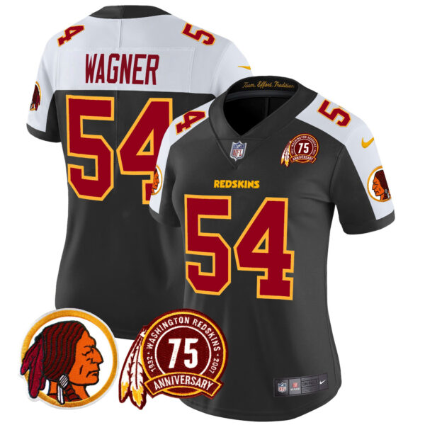 Women's Washington Redskins 75th Patch Vapor Limited Jersey - All Stitched - Image 44