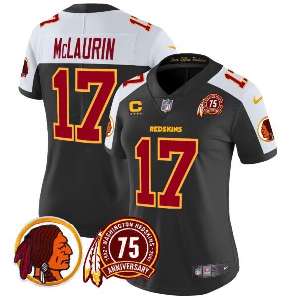 Women's Washington Redskins 75th Patch Vapor Limited Jersey - All Stitched - Image 45
