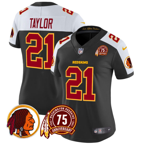 Women's Washington Redskins 75th Patch Vapor Limited Jersey - All Stitched - Image 46