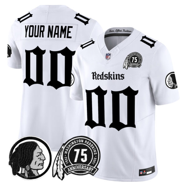 Washington Redskins 'Gothic Capital Edition' Vapor Limited Custom Jersey - All Stitched - Image 2