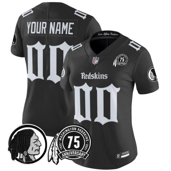 Washington Redskins 'Gothic Capital Edition' Vapor Limited Custom Jersey - All Stitched - Image 4