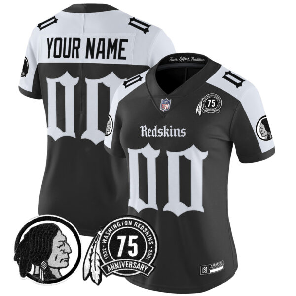 Washington Redskins 'Gothic Capital Edition' Vapor Limited Custom Jersey - All Stitched - Image 6
