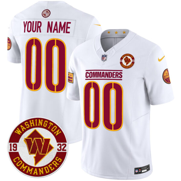 Washington Commanders 2024 Vapor Limited Custom Jersey - Est. 1932 Patch - All Stitched - Image 5