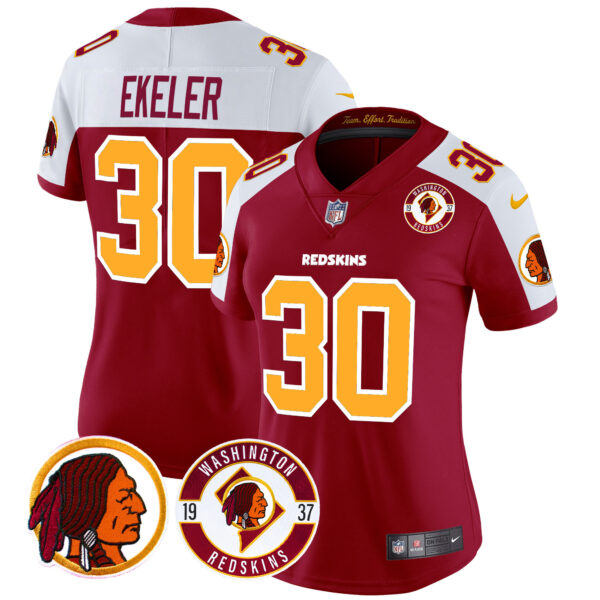 Women's Washington Redskins 2024 Vapor Limited Jersey - Est. 1937 Patch - All Stitched - Image 3