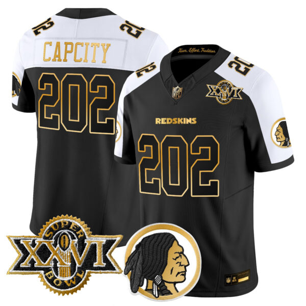 Men's Washington Redskins Throwback 1992 Super Bowl XXVI Patch Gold Vapor Limited Jersey - All Stitched - Image 32