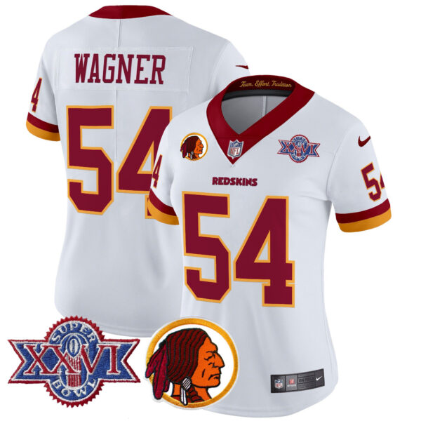 Women's Washington Redskins Throwback 1992 Super Bowl XXVI Patch Vapor Limited Jersey V2 - All Stitched - Image 5