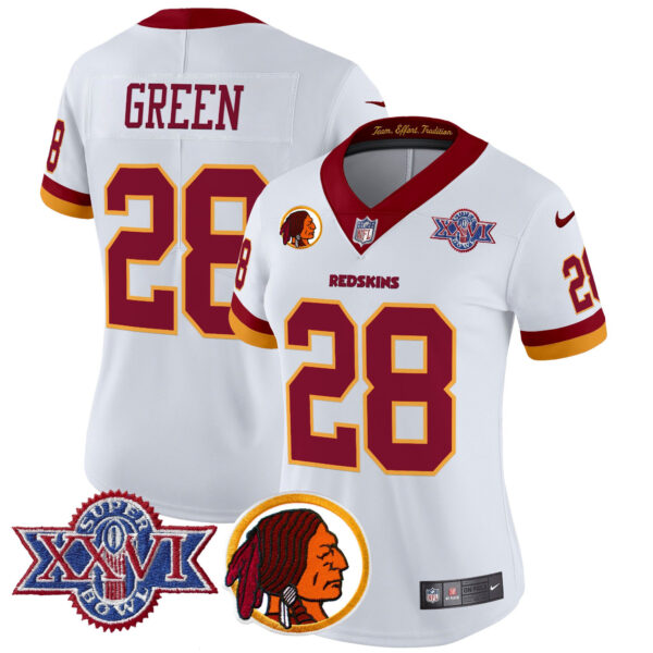 Women's Washington Redskins Throwback 1992 Super Bowl XXVI Patch Vapor Limited Jersey V2 - All Stitched - Image 8